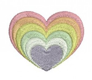 Stickdatei - Regenbogenherz